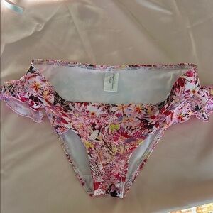 Floral Ruffle Bikini Bottom